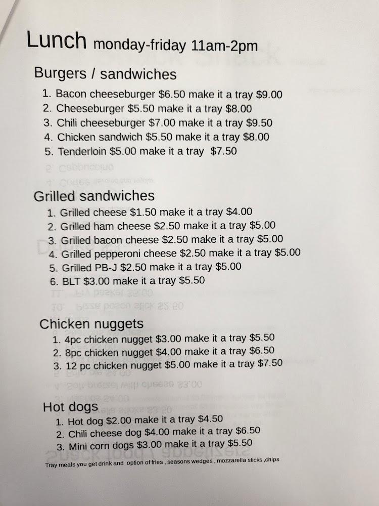 The Snack Shack LLC Menu image 1